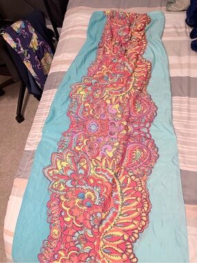 Lilly Pulitzer Turquoise Maxi Dress with Pink and Yellow Floral Print